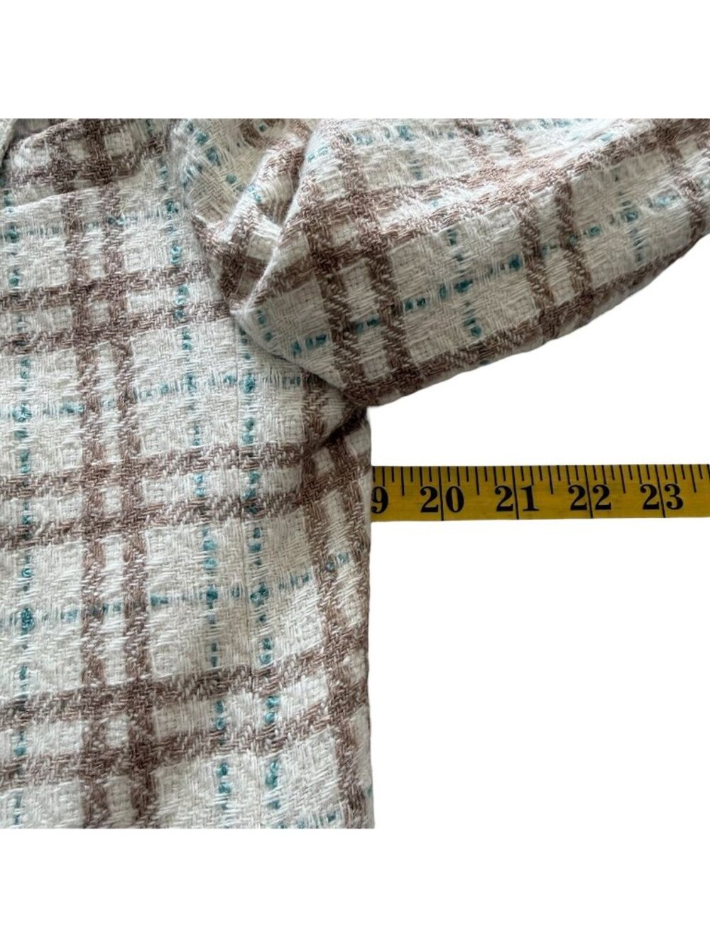 Vintage Womens Suburbans Tweed Blazer Double Breasted Size 10 Plaid Wool Blend - Picture 11 of 16